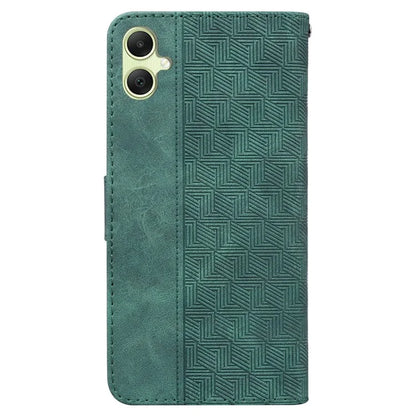 For Samsung Galaxy A05 4G Case Geometry Imprinted Leather Wallet Phone Cover