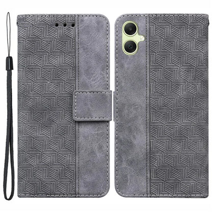 For Samsung Galaxy A05 4G Case Geometry Imprinted Leather Wallet Phone Cover