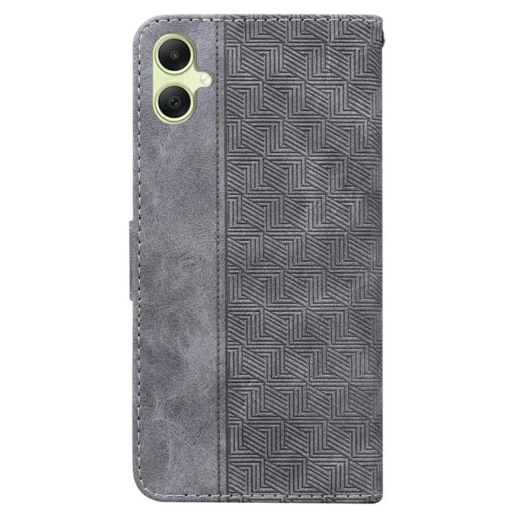 For Samsung Galaxy A05 4G Case Geometry Imprinted Leather Wallet Phone Cover