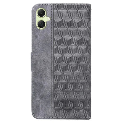 For Samsung Galaxy A05 4G Case Geometry Imprinted Leather Wallet Phone Cover