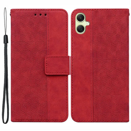 For Samsung Galaxy A05 4G Case Geometry Imprinted Leather Wallet Phone Cover