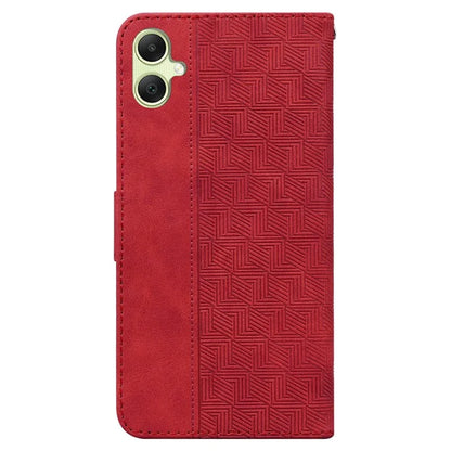 For Samsung Galaxy A05 4G Case Geometry Imprinted Leather Wallet Phone Cover