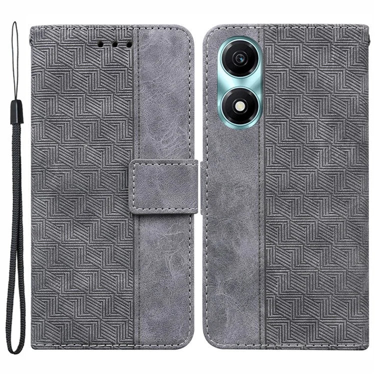 For Honor X5 Plus / Play 40C 5G Leather Case Imprinted Phone Wallet Stand Cover