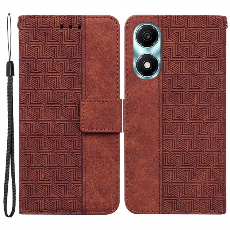 For Honor X5 Plus / Play 40C 5G Leather Case Imprinted Phone Wallet Stand Cover