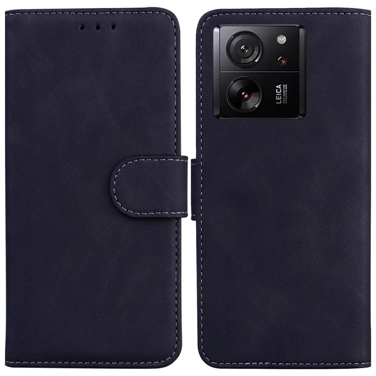 For Xiaomi 13T Pro / 13T / Redmi K60 Ultra Case PU Leather Phone Cover Wallet Solid Color Phone Shell