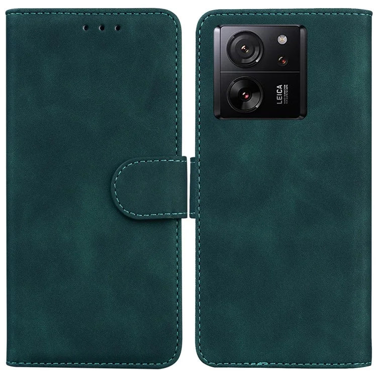For Xiaomi 13T Pro / 13T / Redmi K60 Ultra Case PU Leather Phone Cover Wallet Solid Color Phone Shell