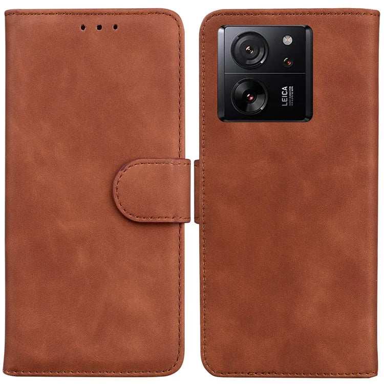 For Xiaomi 13T Pro / 13T / Redmi K60 Ultra Case PU Leather Phone Cover Wallet Solid Color Phone Shell