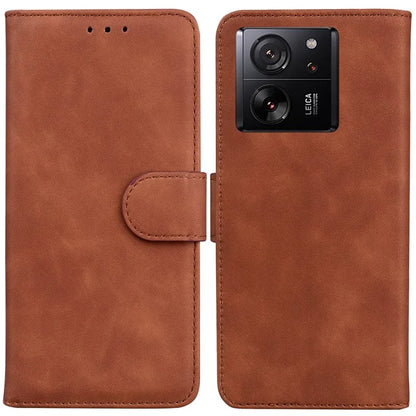 For Xiaomi 13T Pro / 13T / Redmi K60 Ultra Case PU Leather Phone Cover Wallet Solid Color Phone Shell