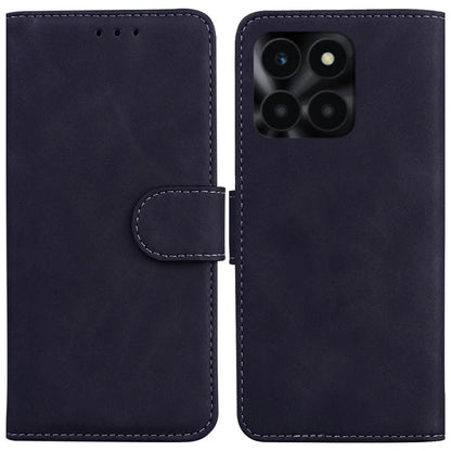 For Honor X6a 4G Case Wallet Phone Cover Solid Color Shockproof PU Leather Shell