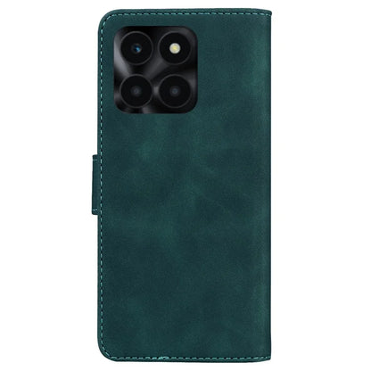 For Honor X6a 4G Case Wallet Phone Cover Solid Color Shockproof PU Leather Shell