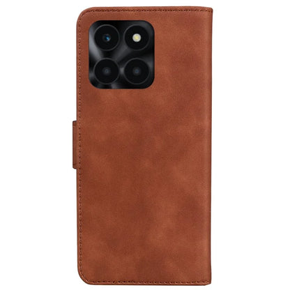 For Honor X6a 4G Case Wallet Phone Cover Solid Color Shockproof PU Leather Shell