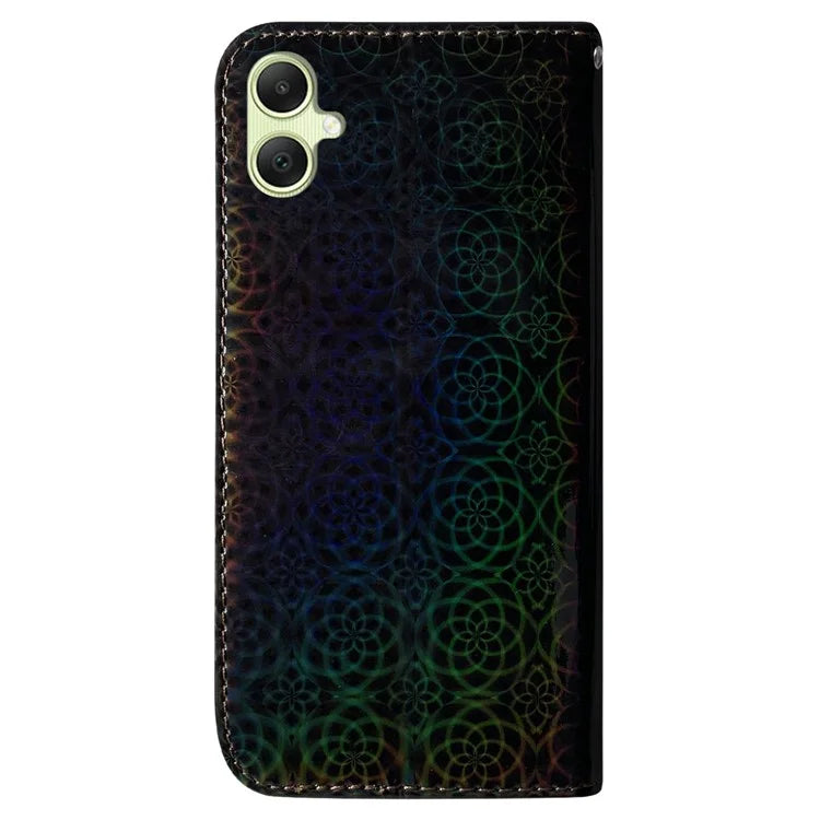 For Samsung Galaxy A05 4G Case Shockproof Dazzling Flower Pattern PU Leather Phone Cover