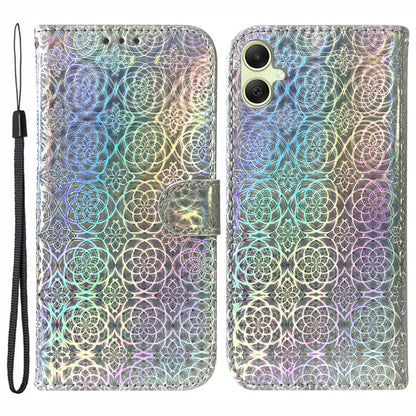 For Samsung Galaxy A05 4G Case Shockproof Dazzling Flower Pattern PU Leather Phone Cover
