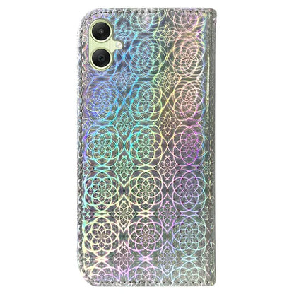 For Samsung Galaxy A05 4G Case Shockproof Dazzling Flower Pattern PU Leather Phone Cover