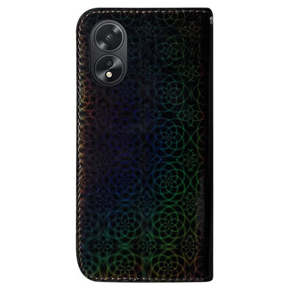 For Oppo A18 4G / A38 4G Case Slim-Fit Shell Dazzling Flower Pattern PU Leather Phone Cover Wallet