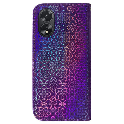 For Oppo A18 4G / A38 4G Case Slim-Fit Shell Dazzling Flower Pattern PU Leather Phone Cover Wallet