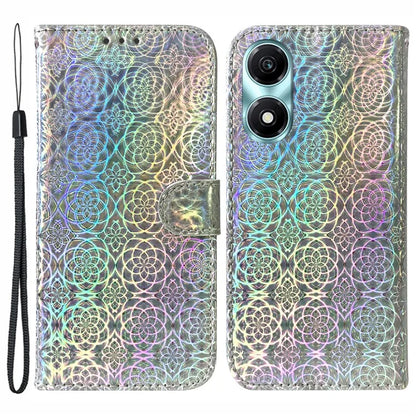 For Honor X5 Plus Anti-Scratch Leather Phone Case Dazzling Flower Pattern Cover