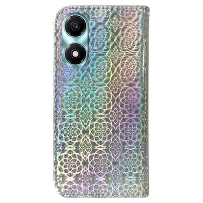 For Honor X5 Plus Anti-Scratch Leather Phone Case Dazzling Flower Pattern Cover