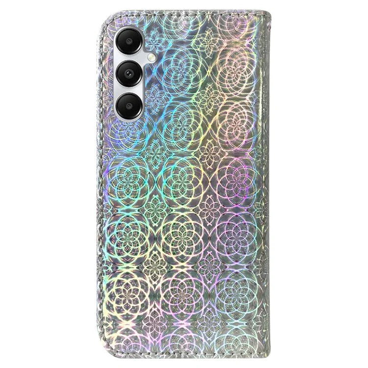For Samsung Galaxy A05s 4G Mobile Cover Dazzling Flower Pattern PU Leather Case