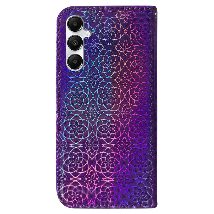 For Samsung Galaxy A05s 4G Mobile Cover Dazzling Flower Pattern PU Leather Case