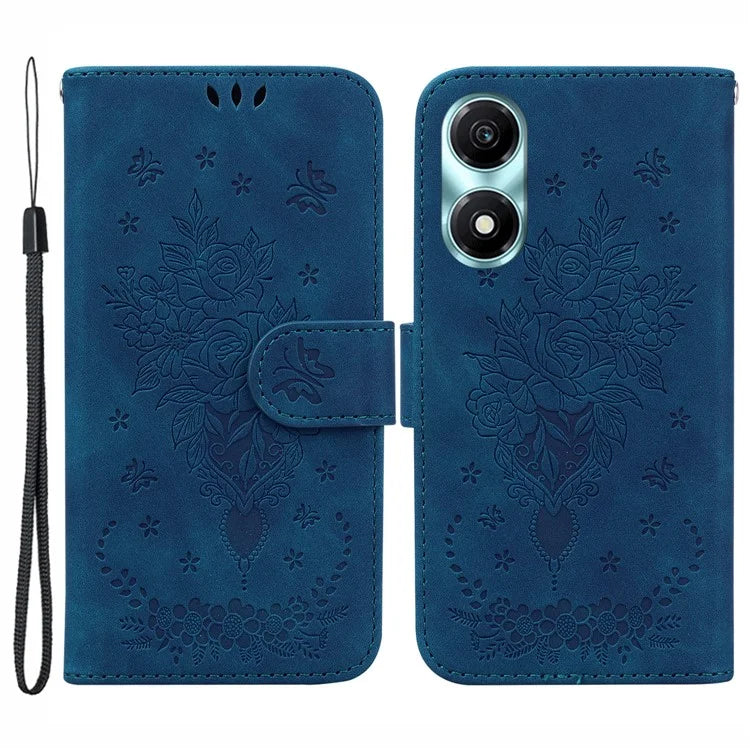 For Honor X5 Plus / Play 40C 5G Case Magnetic PU Leather Imprinted Phone Shell