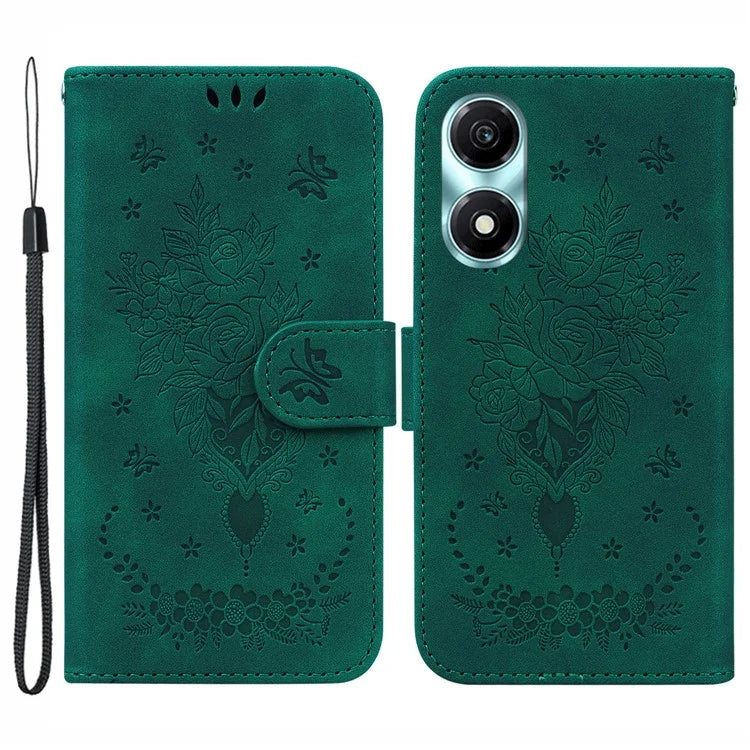 For Honor X5 Plus / Play 40C 5G Case Magnetic PU Leather Imprinted Phone Shell