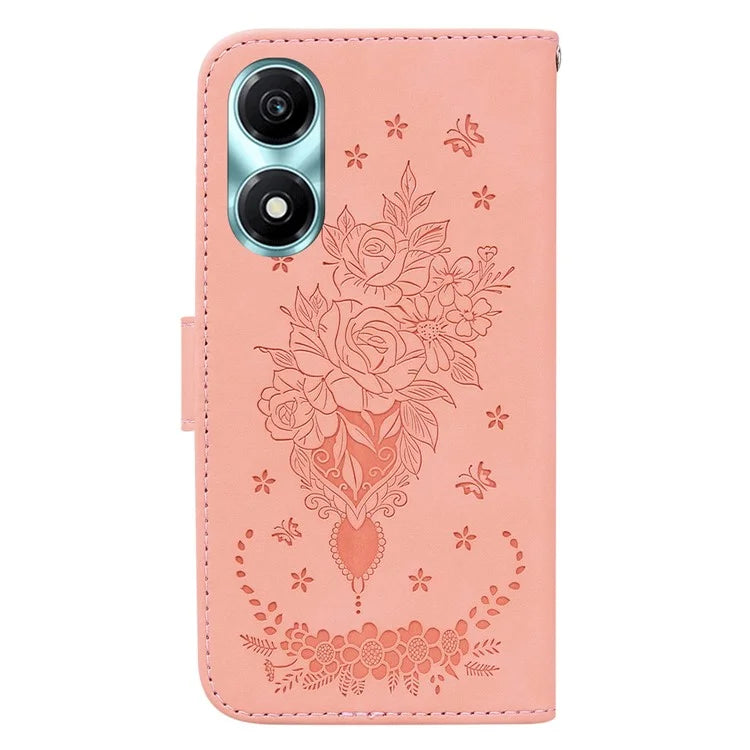For Honor X5 Plus / Play 40C 5G Case Magnetic PU Leather Imprinted Phone Shell