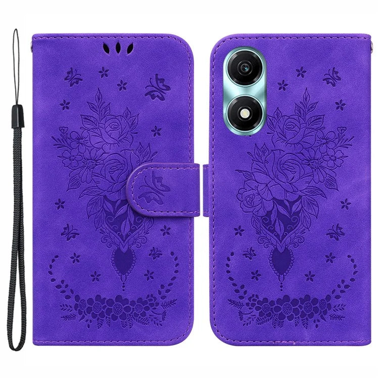 For Honor X5 Plus / Play 40C 5G Case Magnetic PU Leather Imprinted Phone Shell