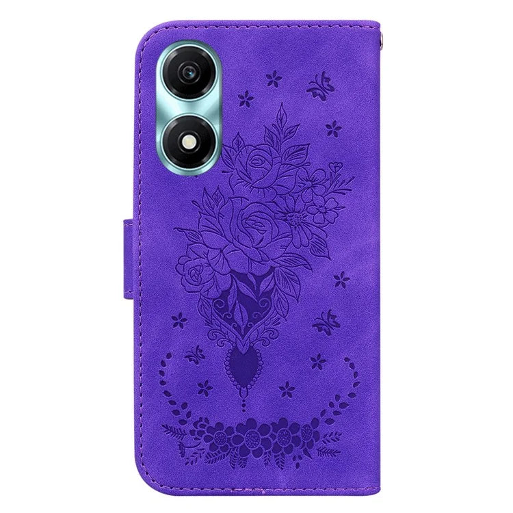 For Honor X5 Plus / Play 40C 5G Case Magnetic PU Leather Imprinted Phone Shell