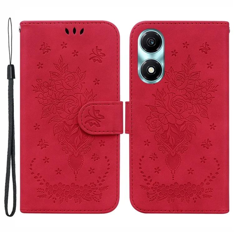 For Honor X5 Plus / Play 40C 5G Case Magnetic PU Leather Imprinted Phone Shell