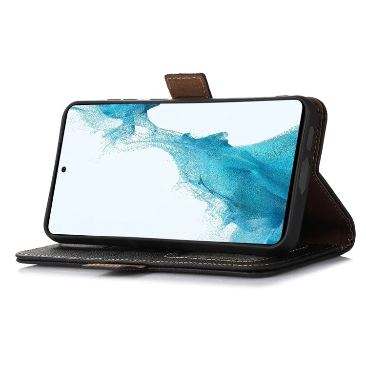 TJ For Samsung Galaxy A15 4G Case RFID Blocking Wallet Stand Phone Cover