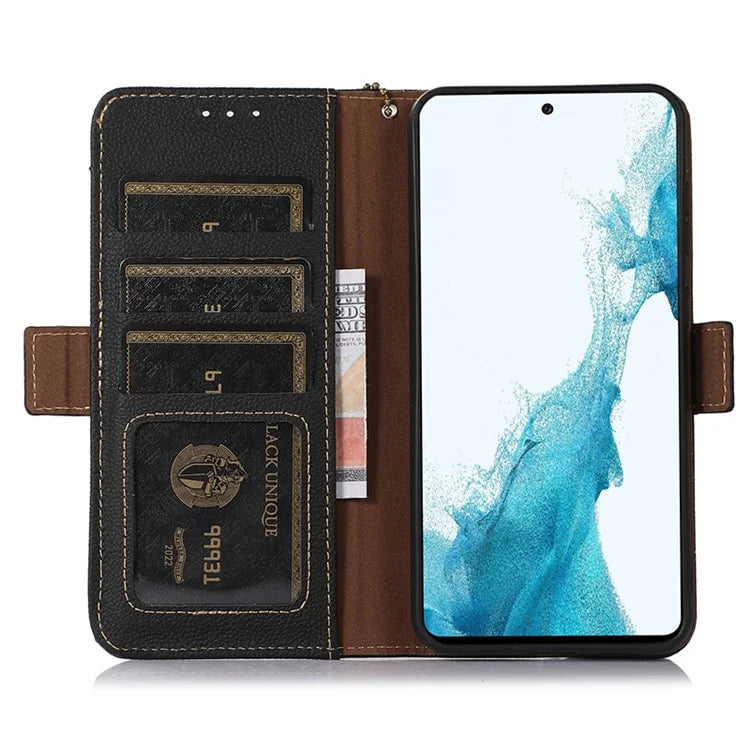 TJ For Samsung Galaxy A15 4G Case RFID Blocking Wallet Stand Phone Cover