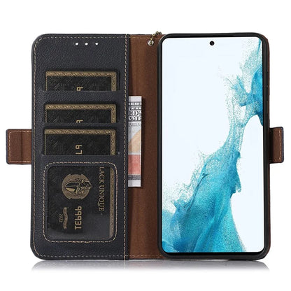TJ For Samsung Galaxy A15 4G Case RFID Blocking Wallet Stand Phone Cover