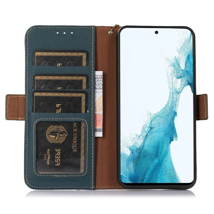 TJ For Samsung Galaxy A15 4G Case RFID Blocking Wallet Stand Phone Cover
