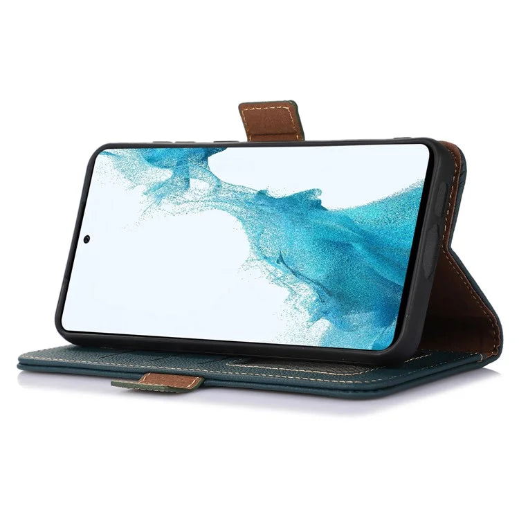 TJ For Samsung Galaxy A15 4G Case RFID Blocking Wallet Stand Phone Cover