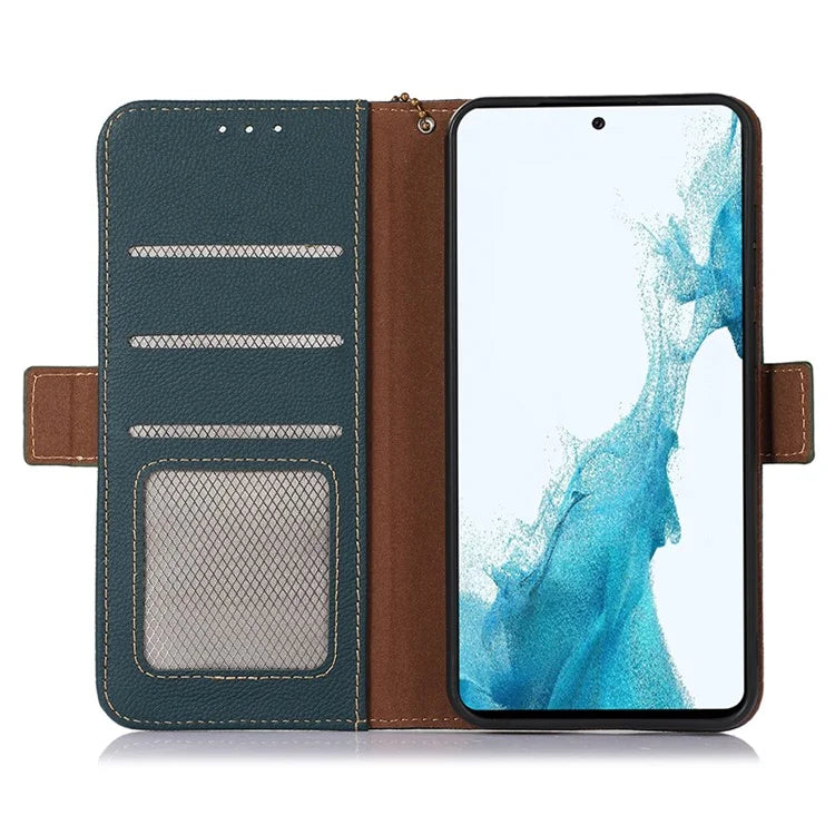 TJ For Samsung Galaxy A15 4G Case RFID Blocking Wallet Stand Phone Cover