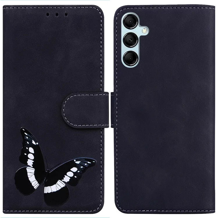 For Samsung Galaxy A15 4G Case Skin-touch Leather Butterfly Printing Phone Cover