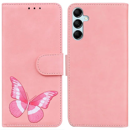 For Samsung Galaxy A15 4G Case Skin-touch Leather Butterfly Printing Phone Cover