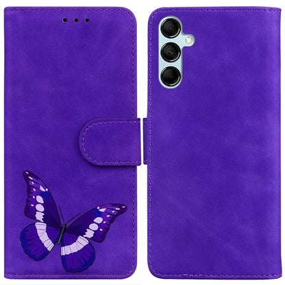For Samsung Galaxy A15 4G Case Skin-touch Leather Butterfly Printing Phone Cover