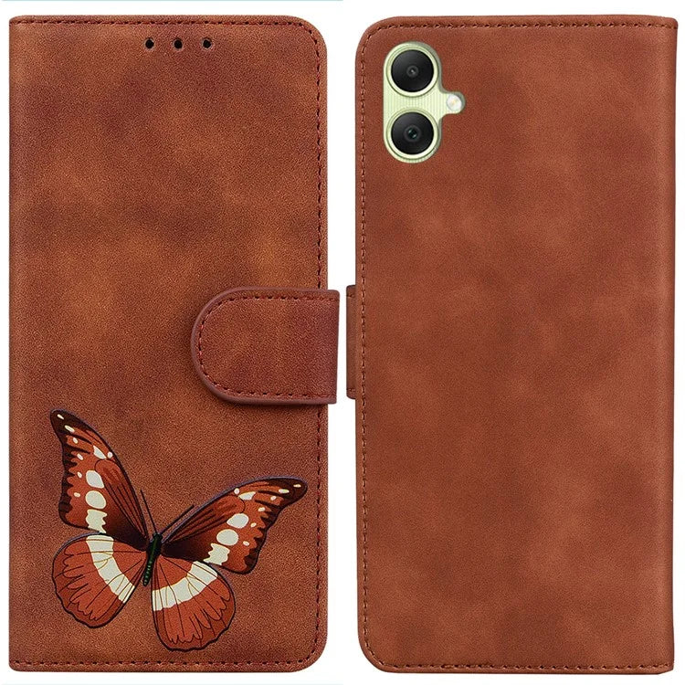 For Samsung Galaxy A05 4G Case Butterfly Printing Flip Folio Leather Phone Cover