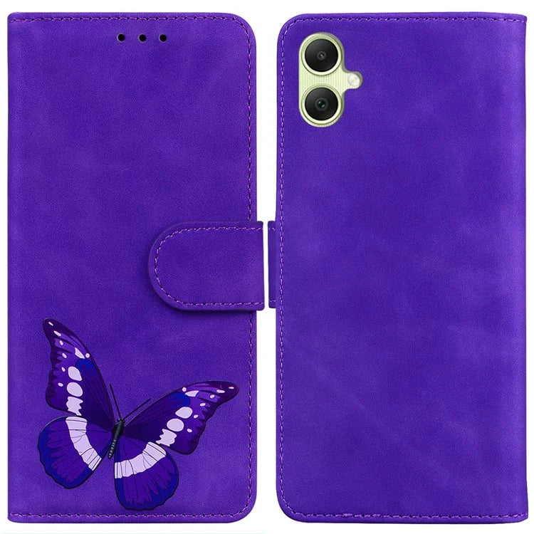 For Samsung Galaxy A05 4G Case Butterfly Printing Flip Folio Leather Phone Cover