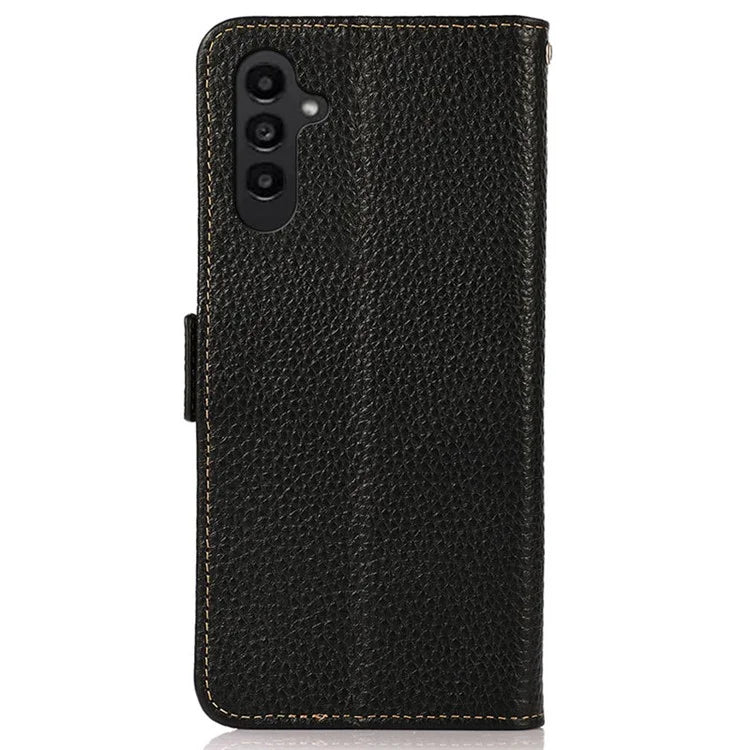 KHAZNEH For Samsung Galaxy S24 Case Genuine Cow Leather Wallet Phone Drop-proof Cover