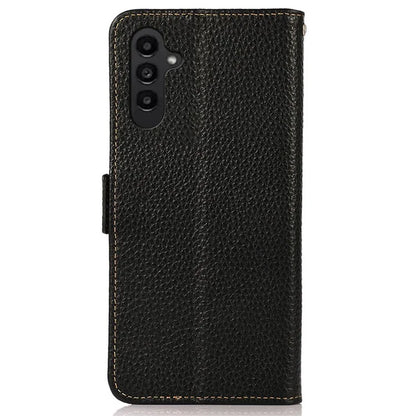 KHAZNEH For Samsung Galaxy S24 Case Genuine Cow Leather Wallet Phone Drop-proof Cover