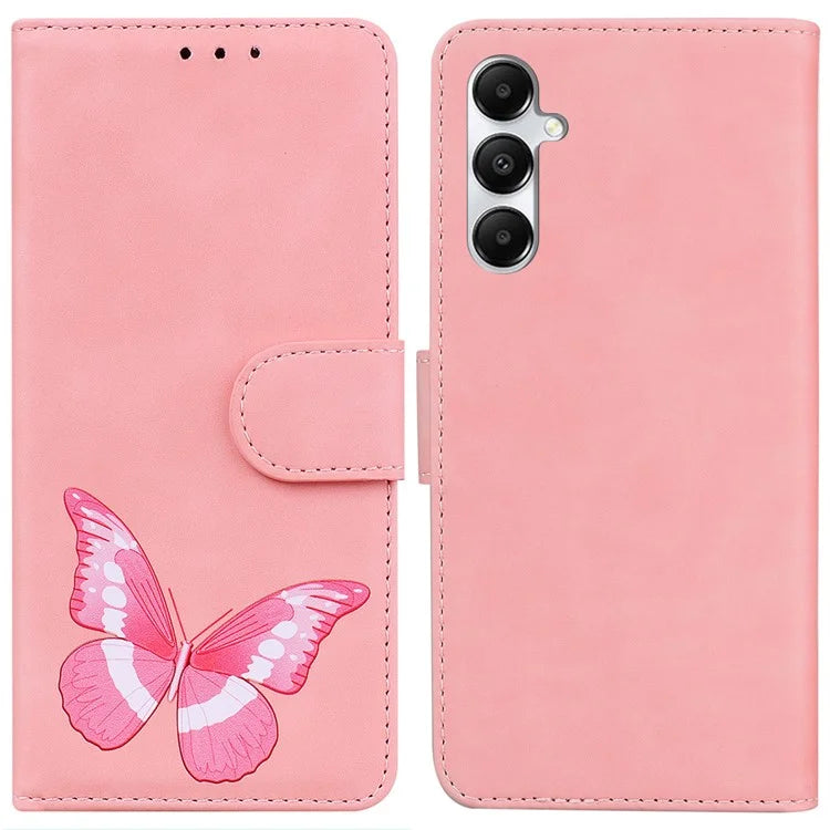 For Samsung Galaxy A05s 4G Case Butterfly Printing Shockproof Protection Leather Phone Cover