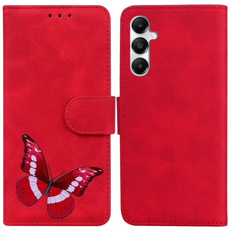 For Samsung Galaxy A05s 4G Case Butterfly Printing Shockproof Protection Leather Phone Cover