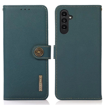 KHAZNEH For Samsung Galaxy S24+ Case Genuine Cow Leather Cell Phone Wallet Cover