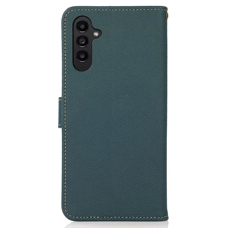 KHAZNEH For Samsung Galaxy S24+ Case Genuine Cow Leather Cell Phone Wallet Cover