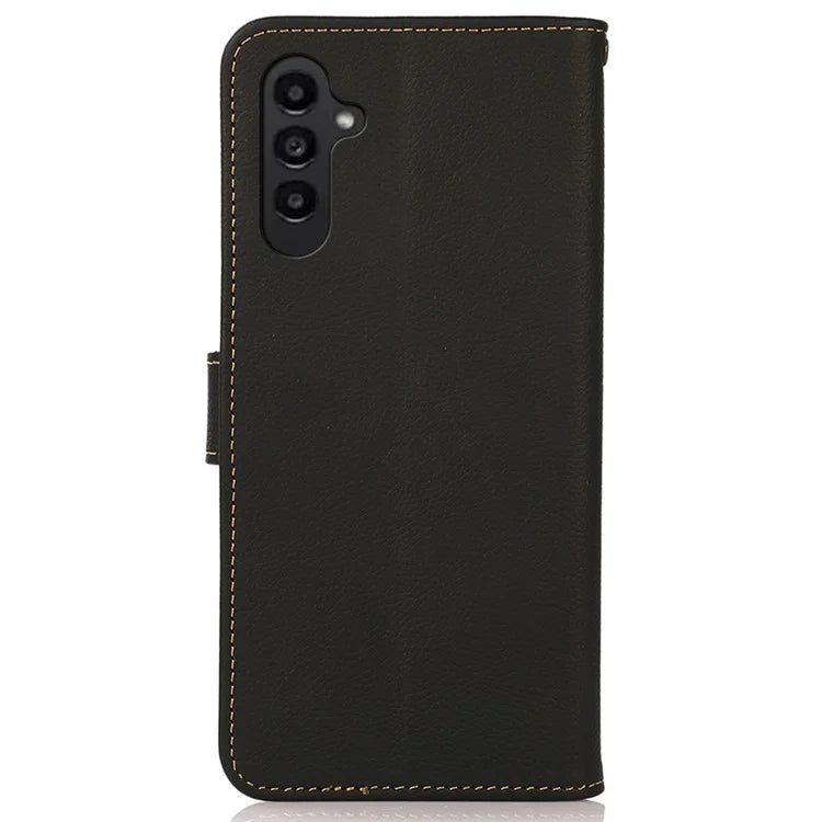 KHAZNEH For Samsung Galaxy S24+ Case Genuine Cow Leather Cell Phone Wallet Cover