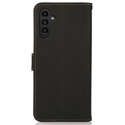 KHAZNEH For Samsung Galaxy S24+ Case Genuine Cow Leather Cell Phone Wallet Cover