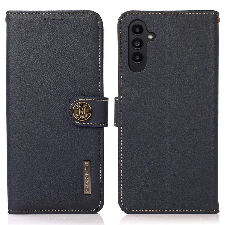 KHAZNEH For Samsung Galaxy S24+ Case Genuine Cow Leather Cell Phone Wallet Cover